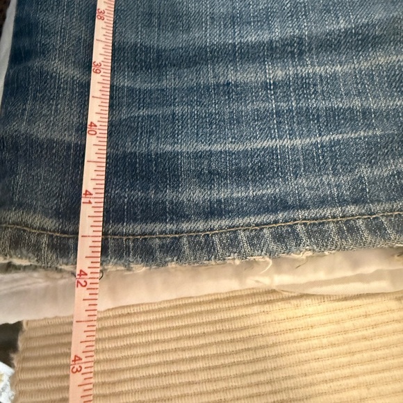 AG Adriano Goldschmied Angel Boot Cut Jeans Size 28R Medium Wash Distressed - Picture 5 of 11